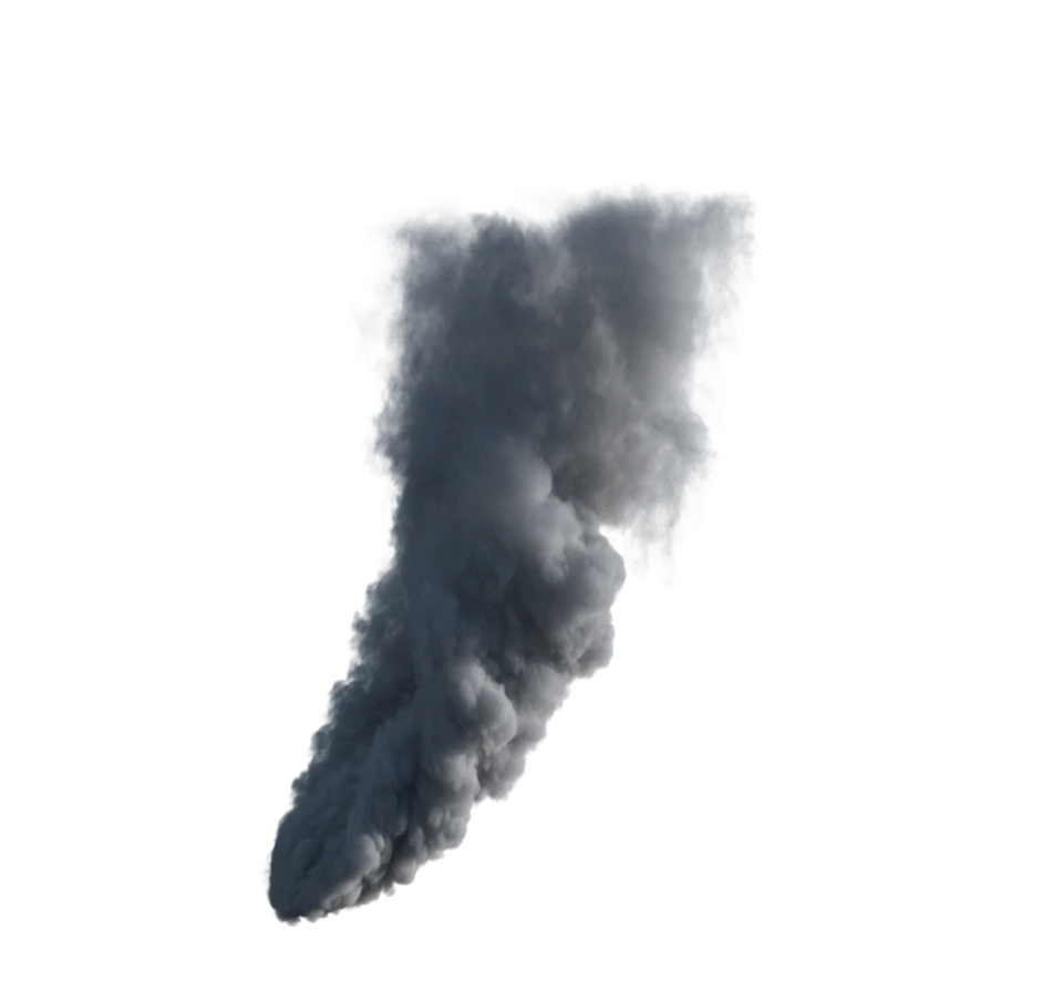 Source render of a smoke plume